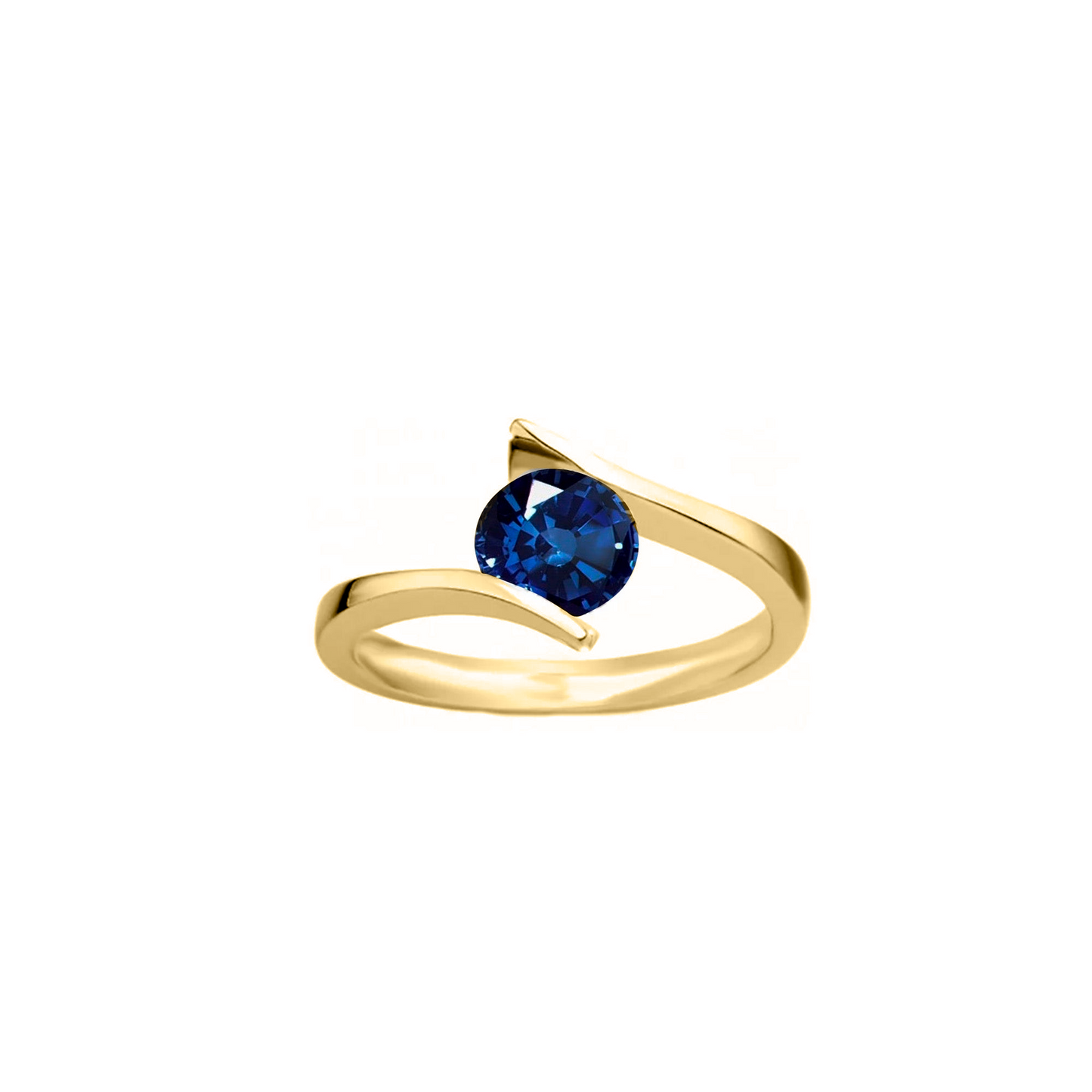 Anillo Solitario de Compromiso en oro 10k y 14k