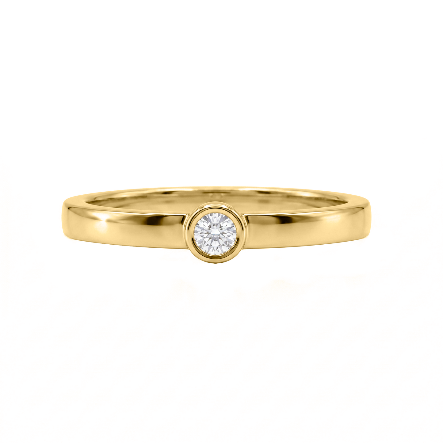 Anillo De Compromiso En Oro Con Circón De 2.5 Mm