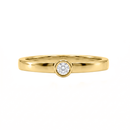 Anillo De Compromiso En Oro Con Circón De 2.5 Mm