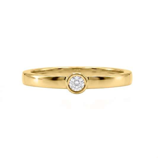 Anillo De Compromiso En Oro Con Circón De 2.5 Mm