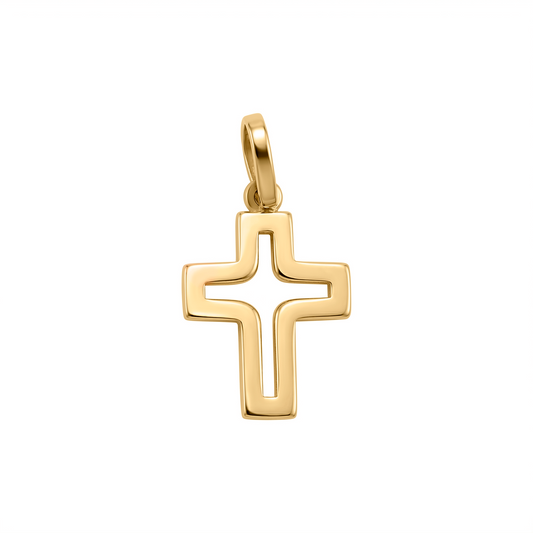 Dije Cruz vacía Oro  18k