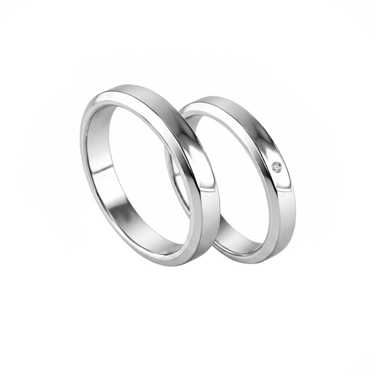 Anillo  de Compromiso en Plata C/U