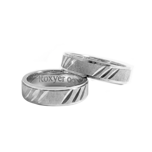 Argollas de Matrimonio En Plata .950 Diamantadas M16