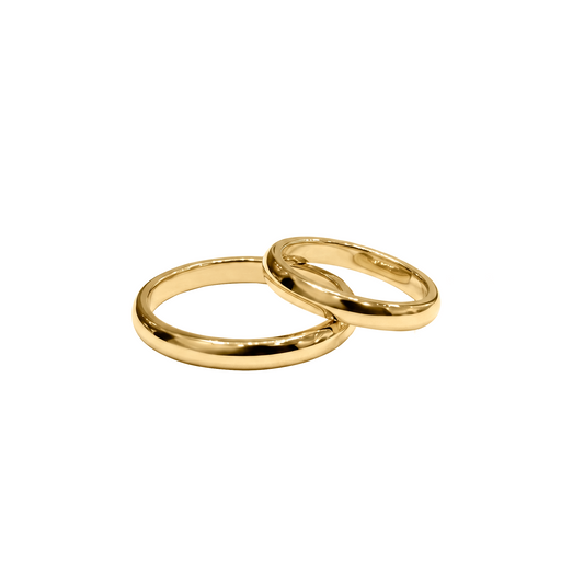 Par Argollas De Matrimonio En Oro 14k 3mm Estuche + Grabado