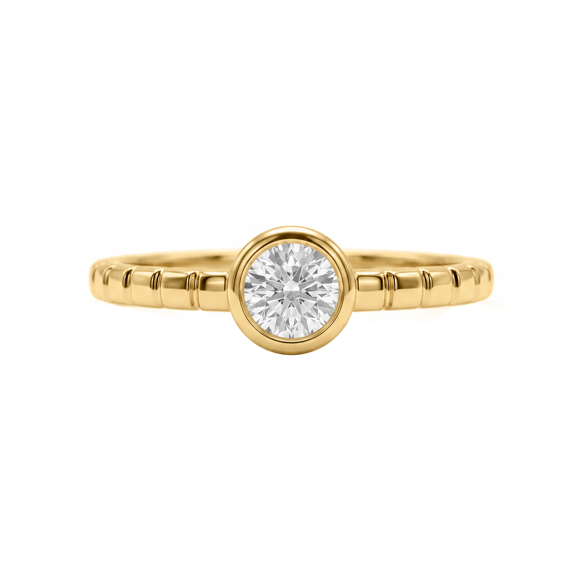Anillo De Compromiso En Oro 18k Slim