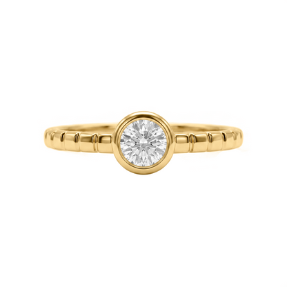 Anillo De Compromiso En Oro 18k Slim