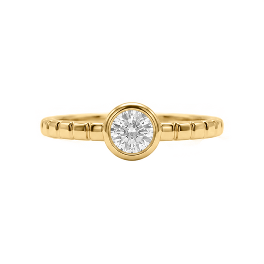 Anillo De Compromiso En Oro 18k Slim