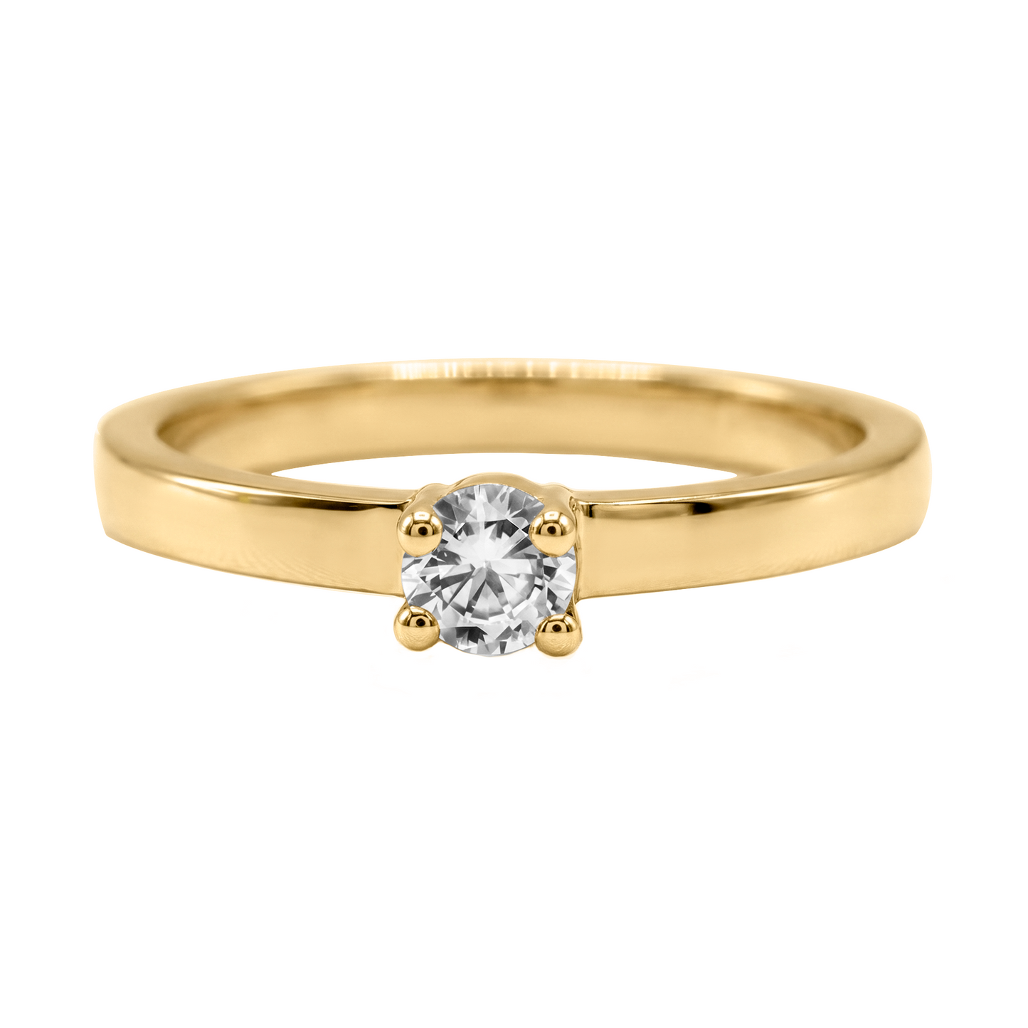 Anillo De Compromiso En Oro Con Diamante De 0.10 Ct