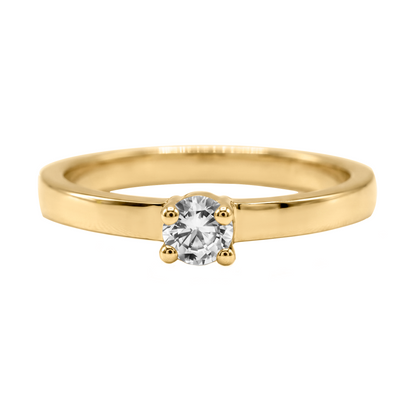 Anillo De Compromiso En Oro Con Diamante De 0.10 Ct