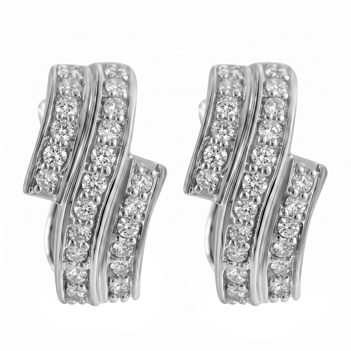 Topos Dama Semi Oro Blanco 18k