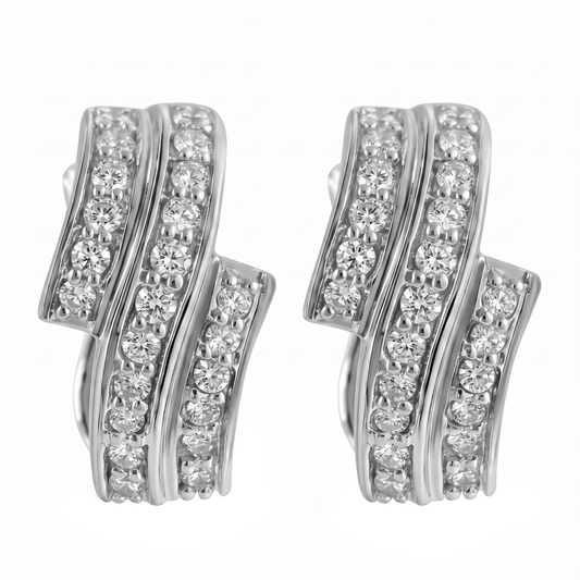 Topos Dama Semi Oro Blanco 18k
