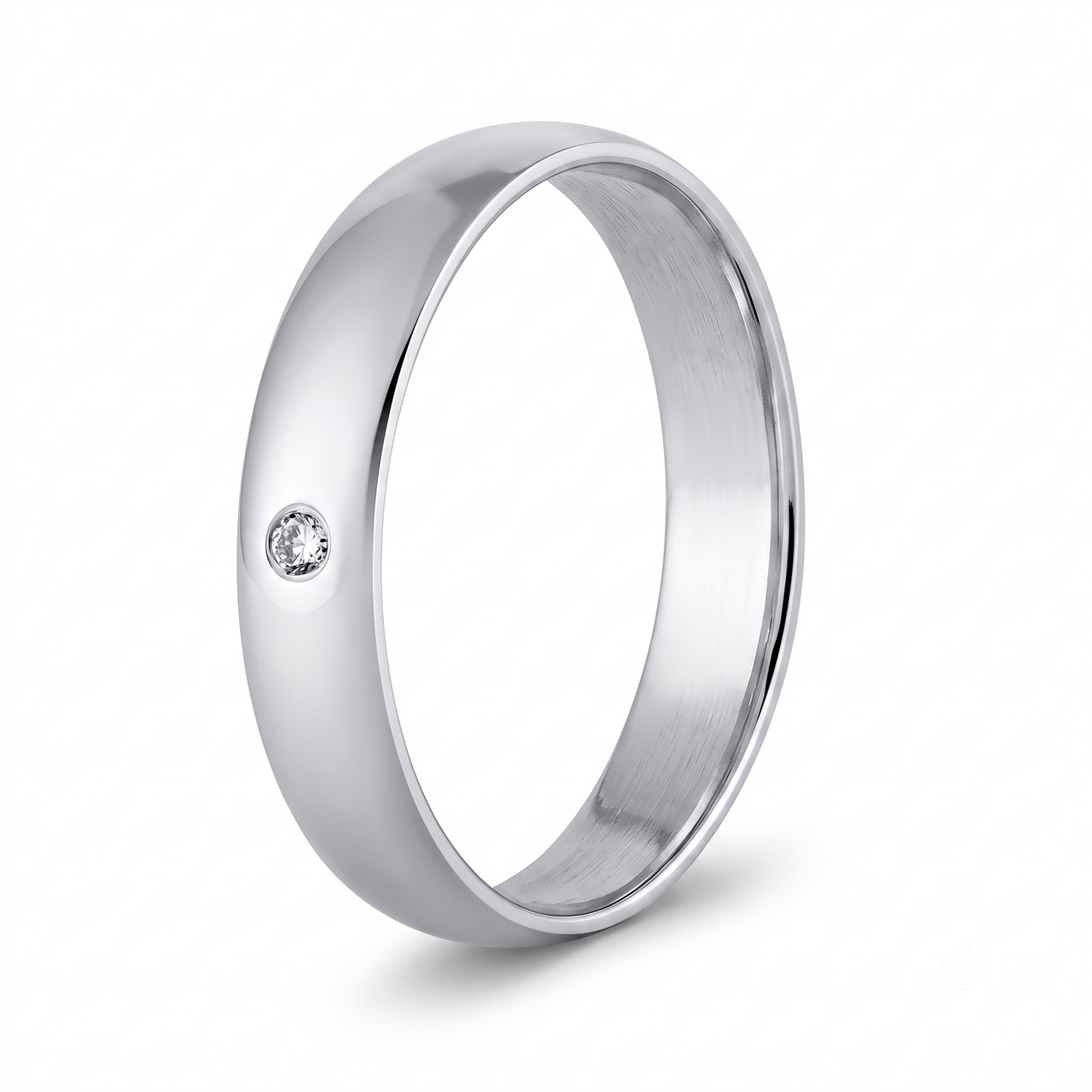 Argolla De Matrimonio Compromiso En Oro Blanco 18k C/u Boda