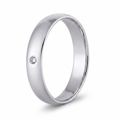 Argolla De Matrimonio Compromiso En Oro Blanco 18k C/u Boda