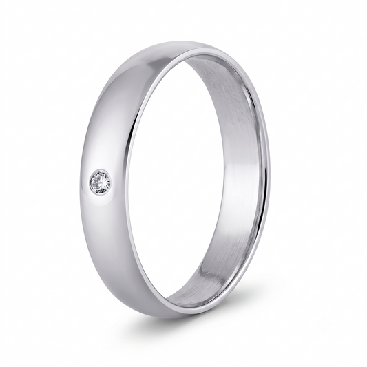 Argolla De Matrimonio Compromiso En Oro Blanco 18k C/u Boda