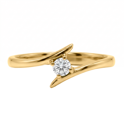 Anillo De Compromiso Oro 10k y 14k con circon