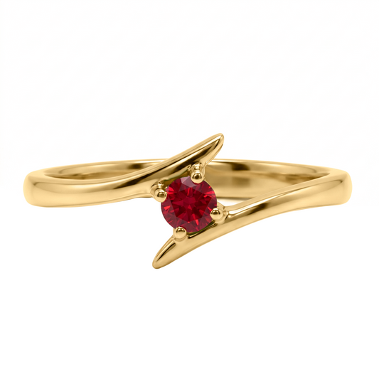 Anillo De Compromiso Oro 10k y 14k con circon