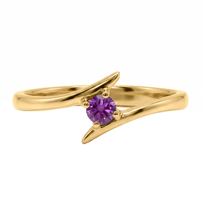Anillo De Compromiso Oro 10k y 14k con circon