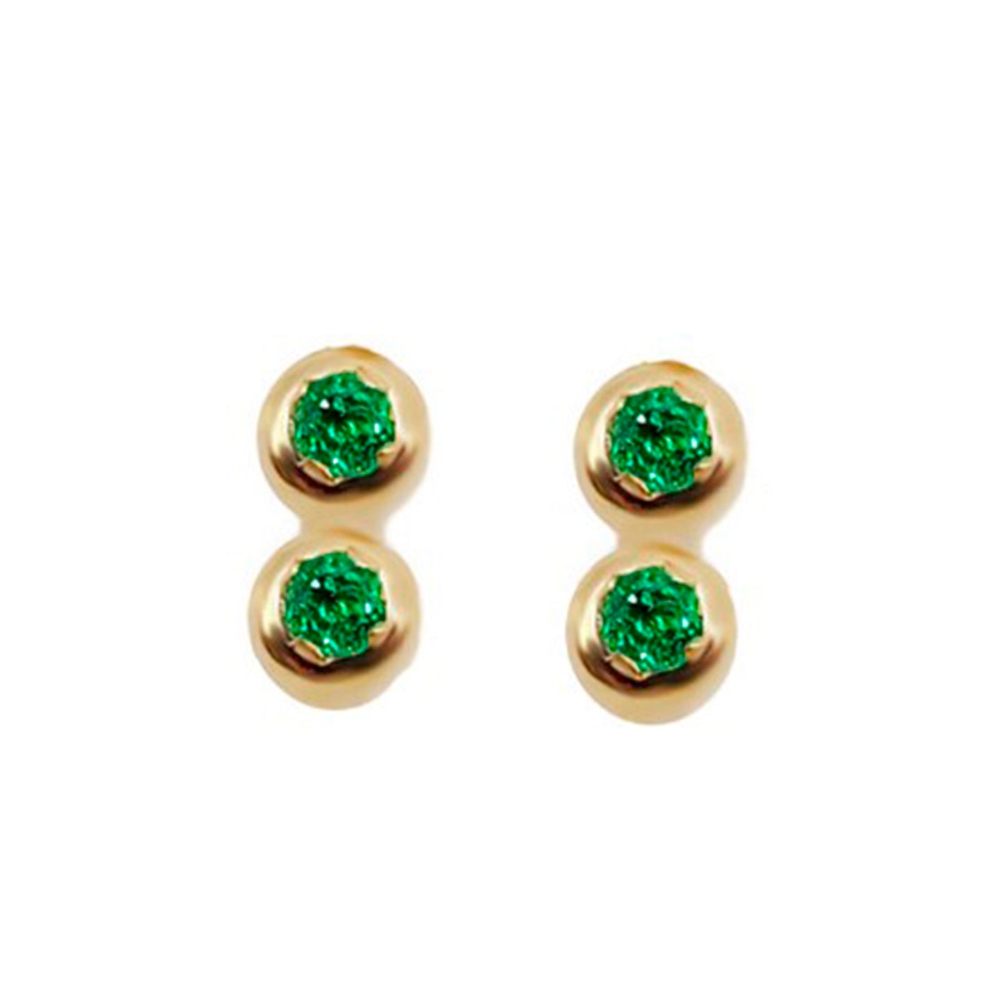 Topos Dona Con Esmeralda En Oro amarillo 18k