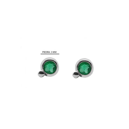 Topos Al Bicel En Oro Blanco 18k