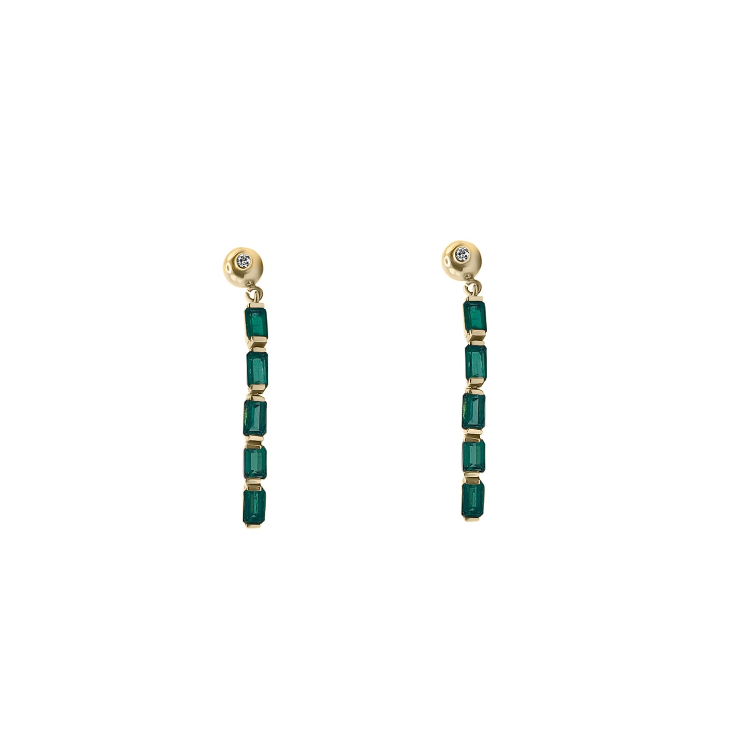 Aretes Oro Amarillo 18k Canutillo Largo