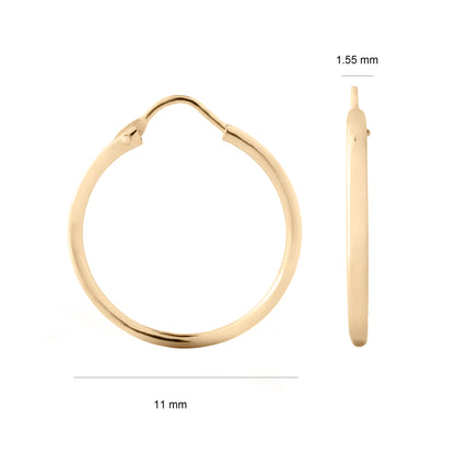 Candongas Clásicas De Dama En Oro Amarillo 18k