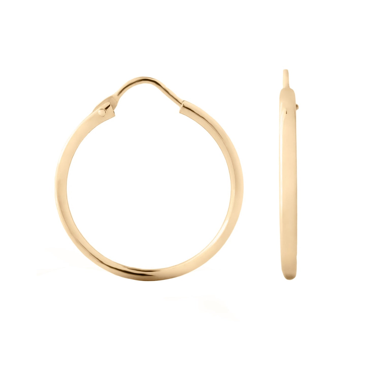 Candongas Clásicas De Dama En Oro Amarillo 18k