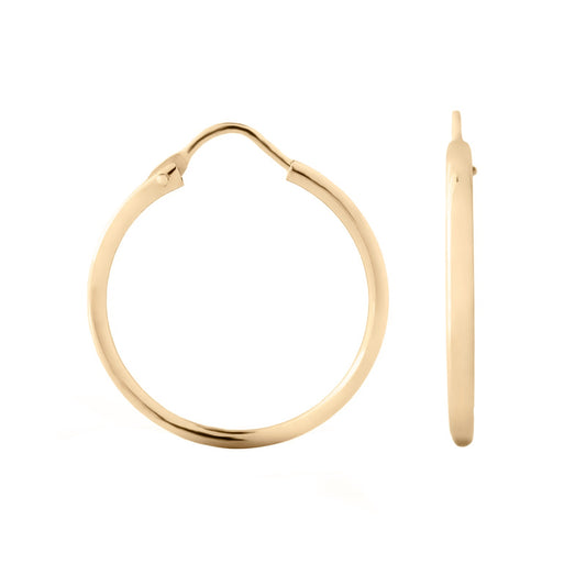 Candongas Clásicas De Dama En Oro Amarillo 18k
