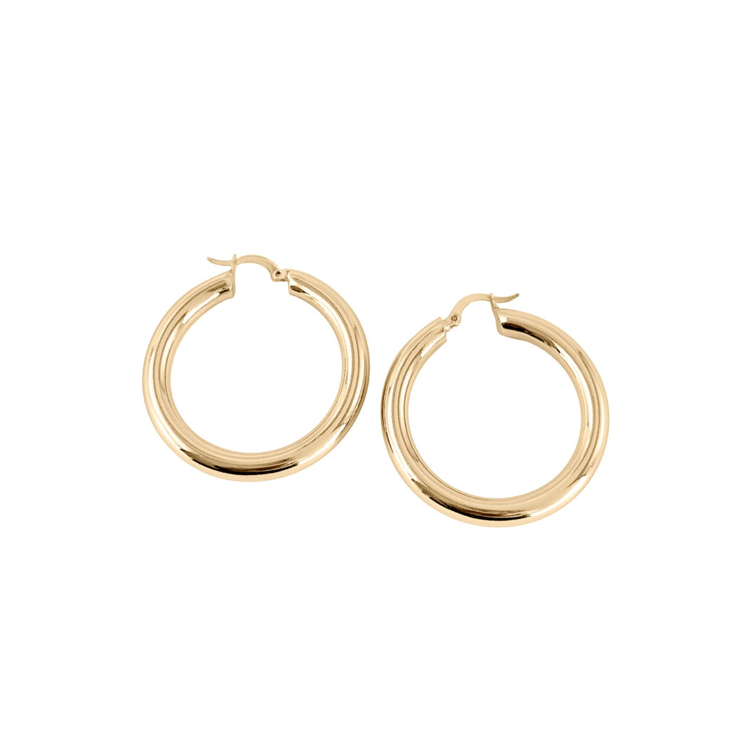 Candongas Clásicas En Oro Amarillo 18k, Dama, Mujer