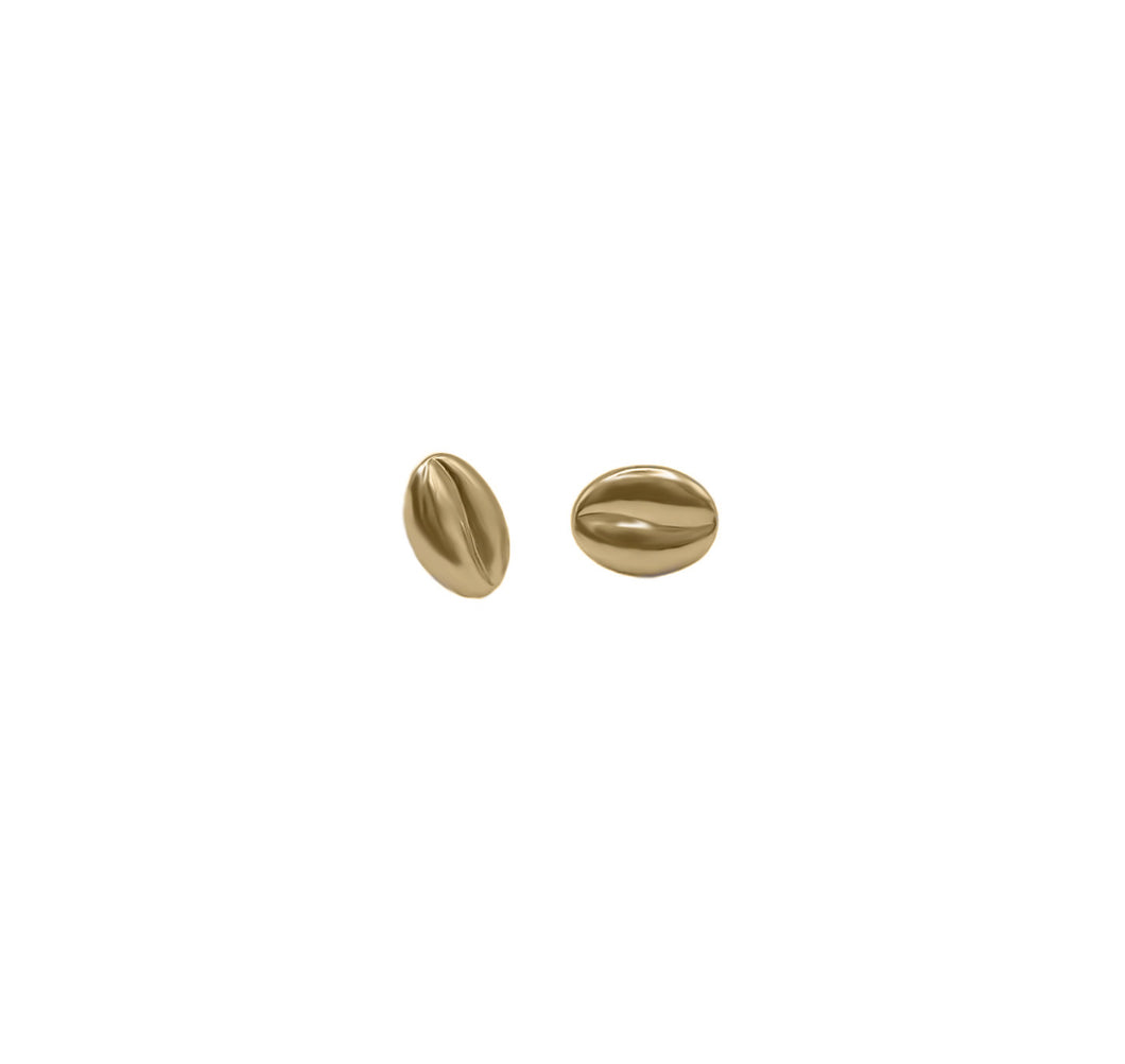 Topos, Aretes Pepa De Café Oro Amarillo 18 K