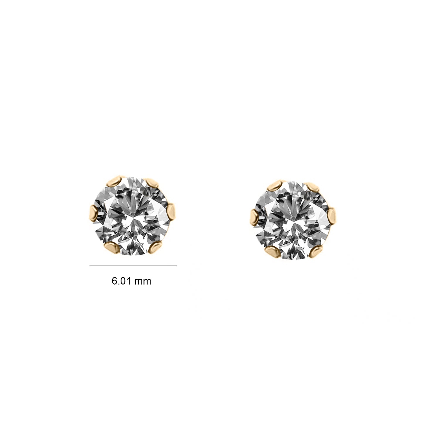 TOPOS 6 UÑAS EN ORO 18 K CON CIRCONES