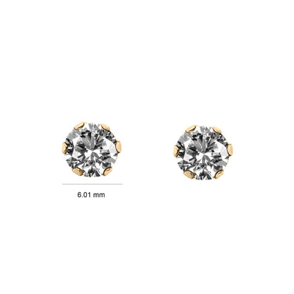 TOPOS 6 UÑAS EN ORO 18 K CON CIRCONES