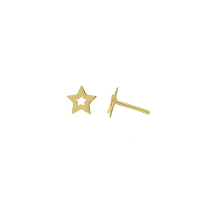 Topos De Estrella En Oro Amarillo 18k