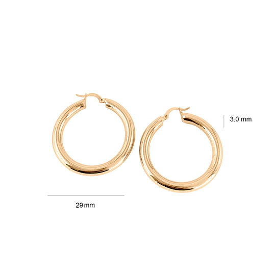Candongas en Oro Amarillo 18K  29 MM
