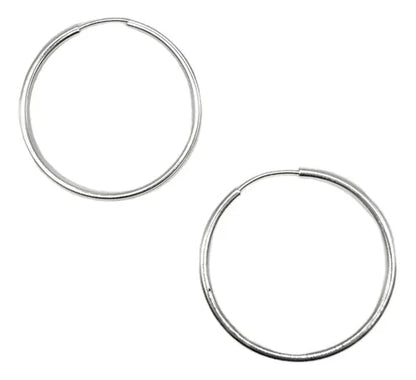 Candongas Clásicas En Plata Para Mujer Por Par