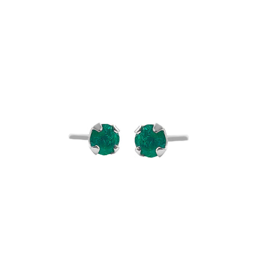 Topos Solitarios En Oro Blanco 18k