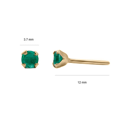 Topos 4 Uñas En Oro Amarillo 18k Esm 3.7 Mm