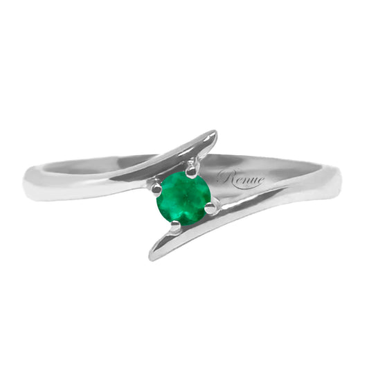 Anillo De Compromiso Plata 950 con Gema