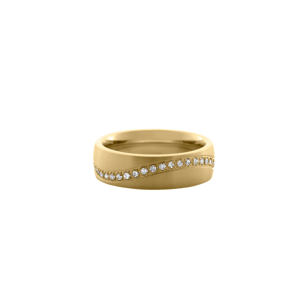 Anillo Matrimonio: Oro Amarillo 18 K Con Zircón