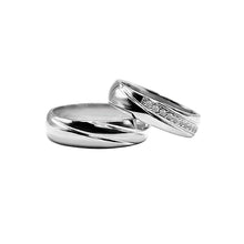 Cargar imagen en el visor de la galería, Alianza Anillo  Matrimonial  : En Plata 950 Con Zircón.
