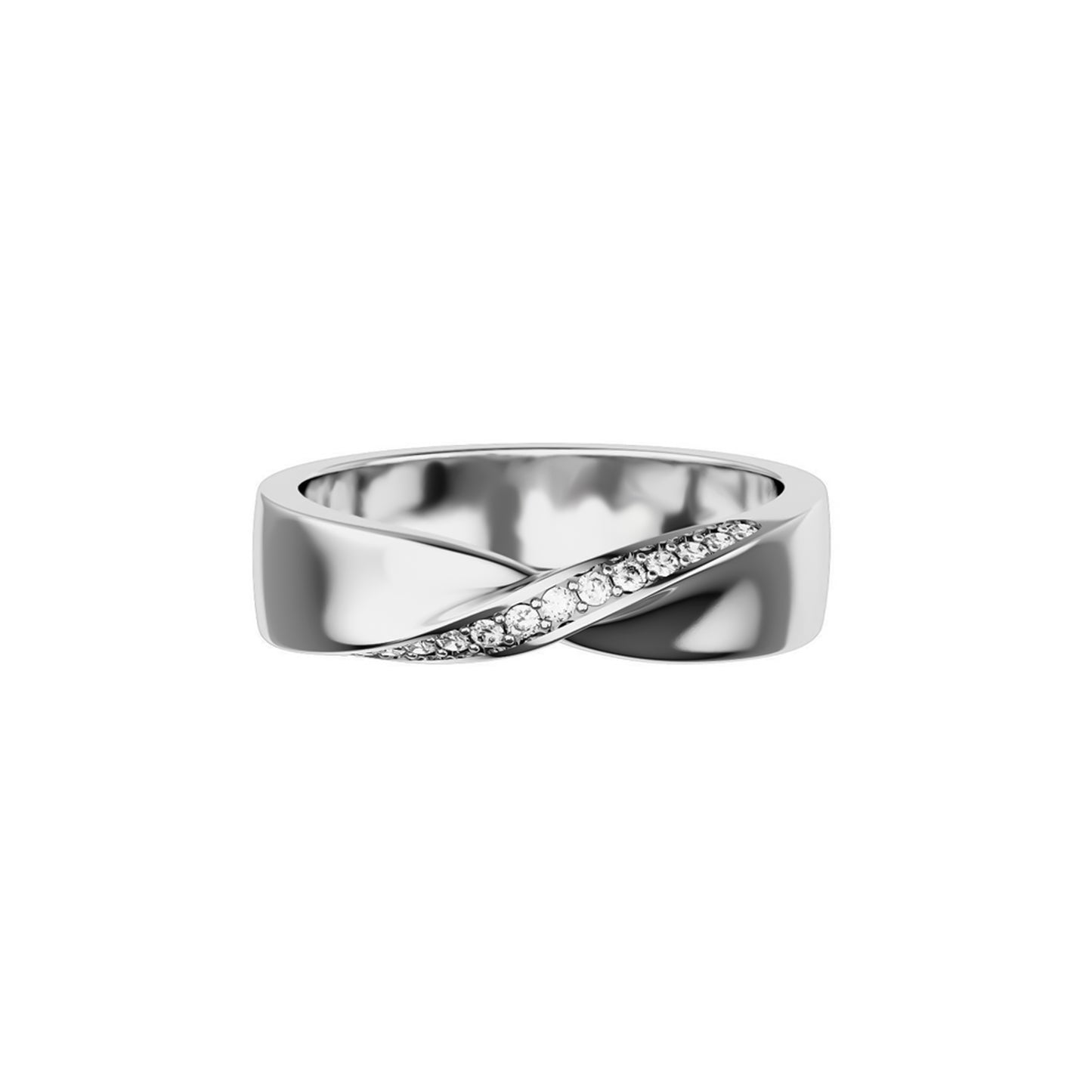 Anillo Nudo De Amor En Plata950 rodio Efecto Oro Blanco C/u