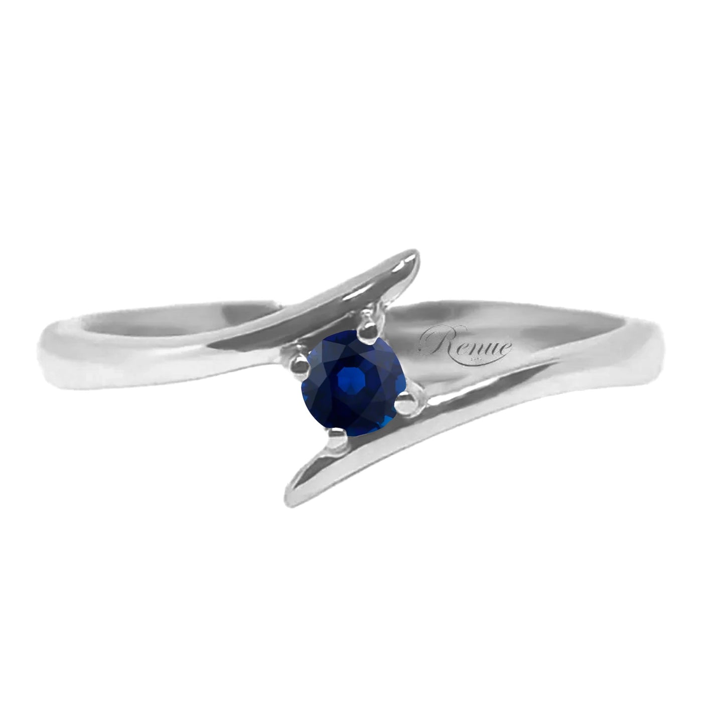 Anillo De Compromiso Oro Blanco 18 K con gema de 0.08 Cts aprox