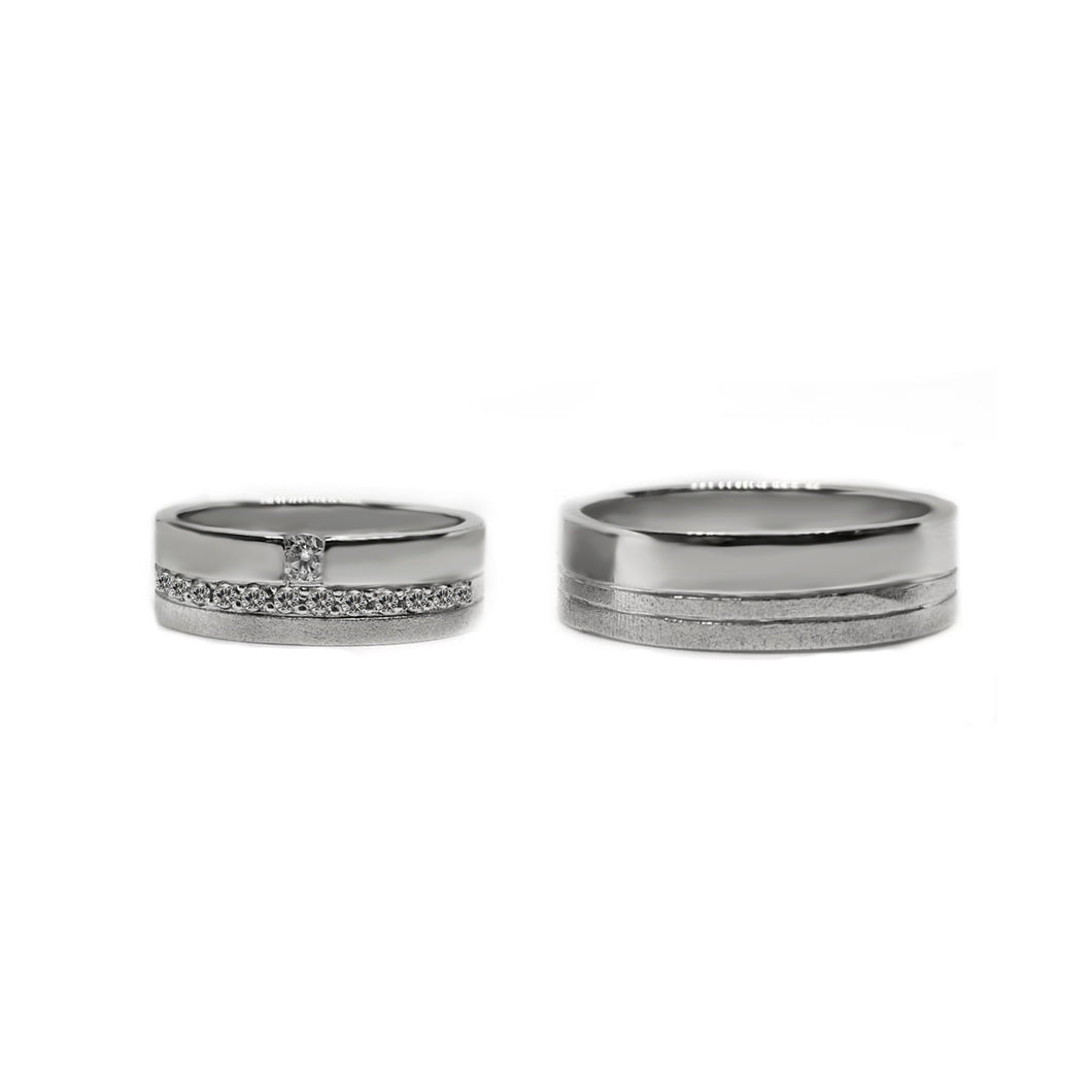 Anillos de Compromiso Modernos Económicos en Plata