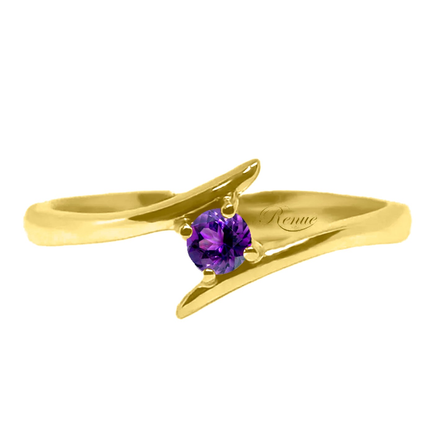 Anillo De Compromiso Oro amarillo 18 K con Gema de 0.08 Cts aprox