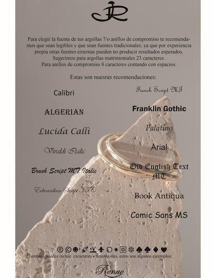 Argolla Matrimonial En Cruz : Oro 18k, Zircón.