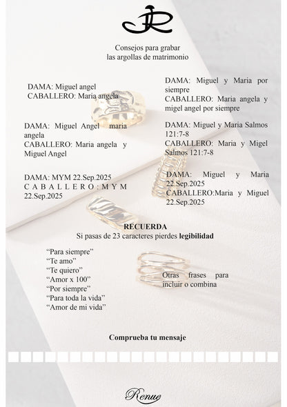 Argolla Oro Amarillo Y Oro Blanco Gabanna