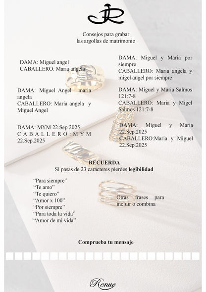 Argolla Matrimonial En Cruz : Oro 18k, Zircón.