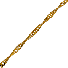 Cadena Estilo Singapur en Oro amarillo 18k