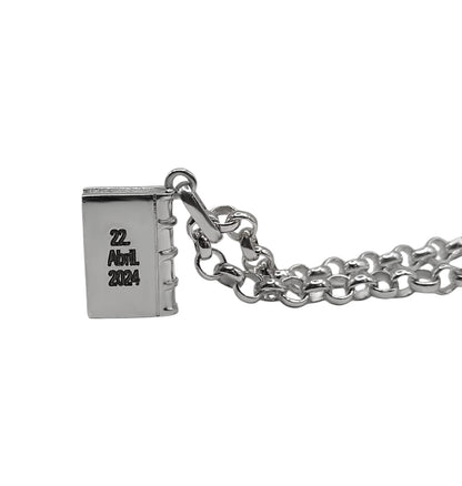 Pulsera Chamrs Libro, En Plata 950