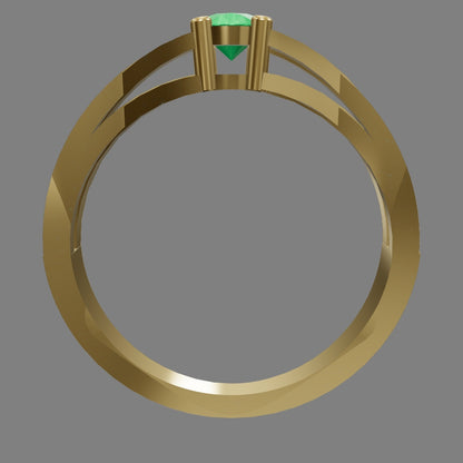 Anillo De Compromiso Cruzado En Oro 10k y Oro 14k