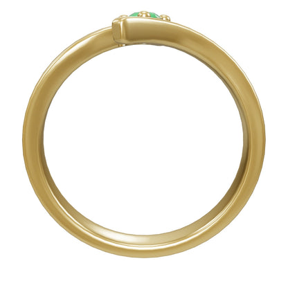 Anillo De Compromiso Oro amarillo 18 K con Gema de 0.08 Cts aprox